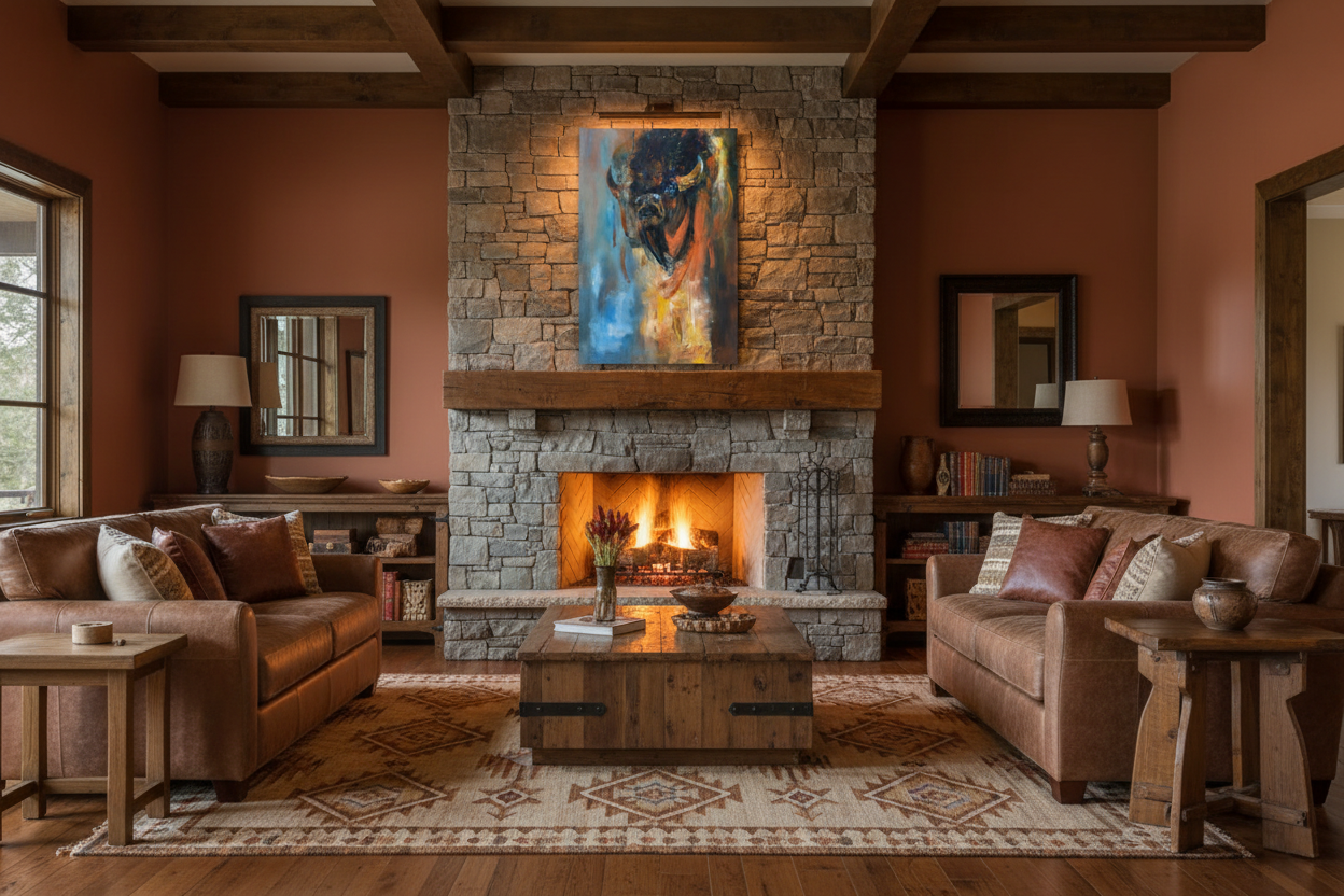 Bellow - Unframed Above Fireplace