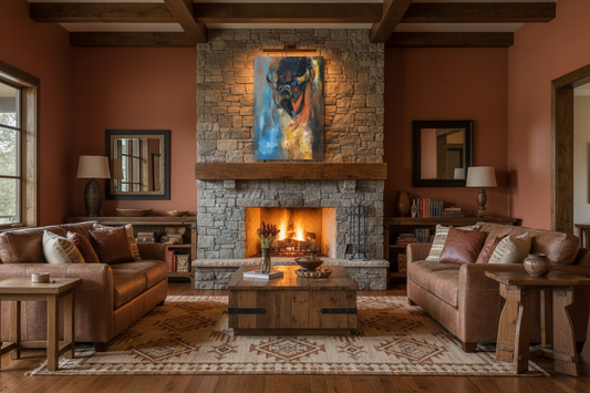 Bellow - Unframed Above Fireplace