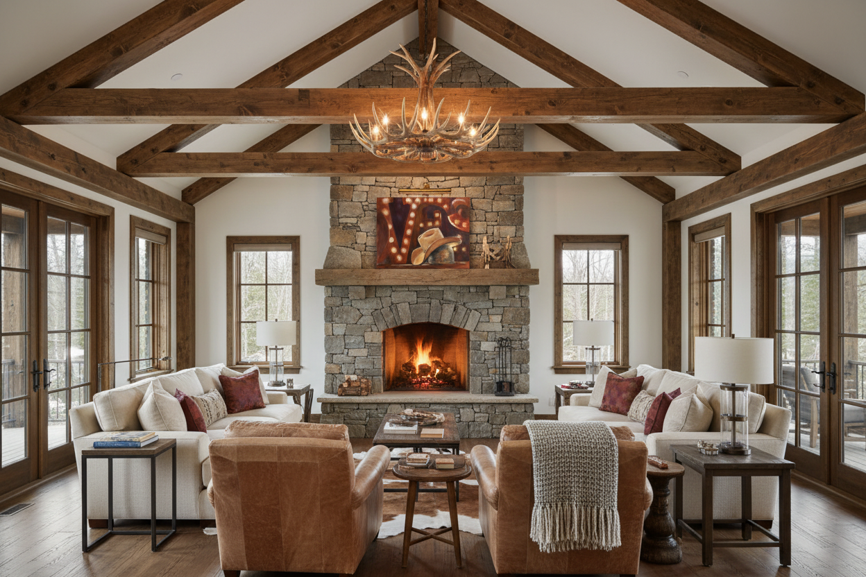 Silver Belly - Jackson Hole Fireplace Mockup