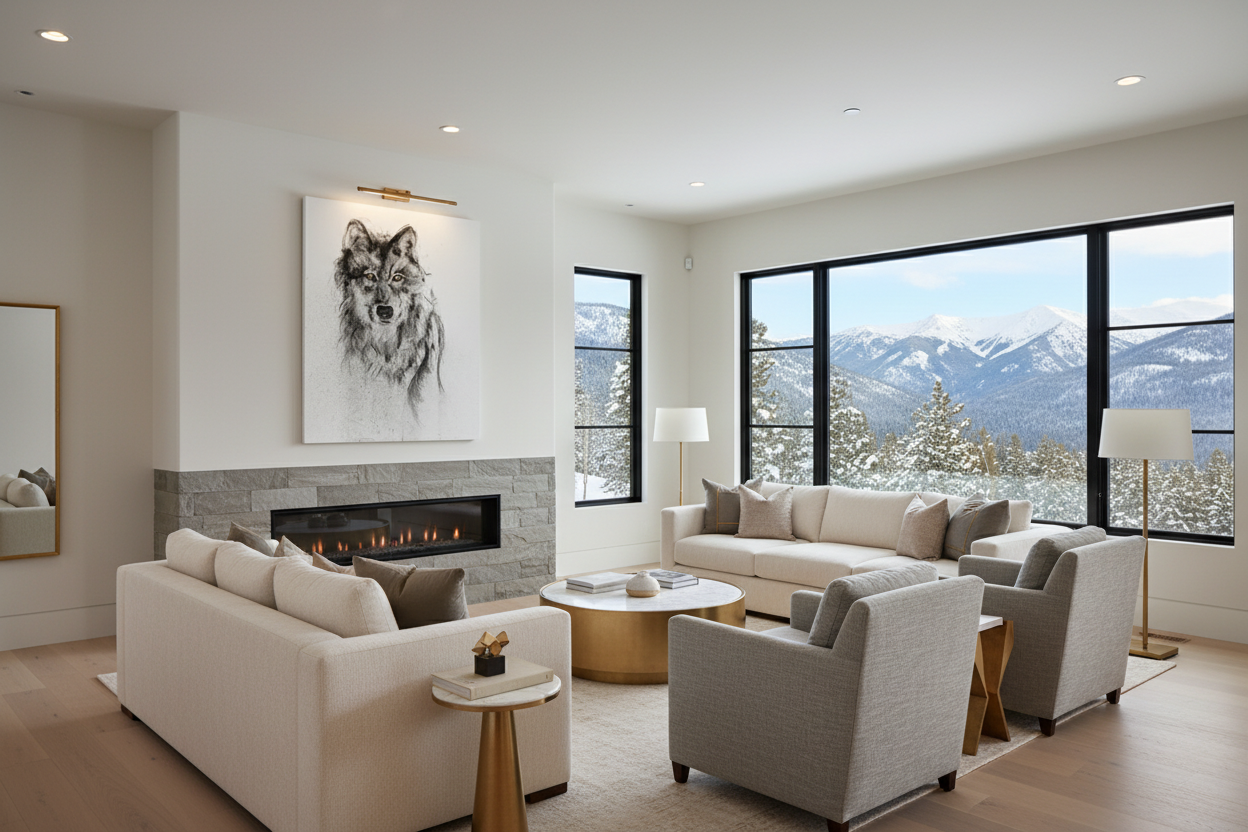 Wolf - Aspen Luxury Living Room Mockup